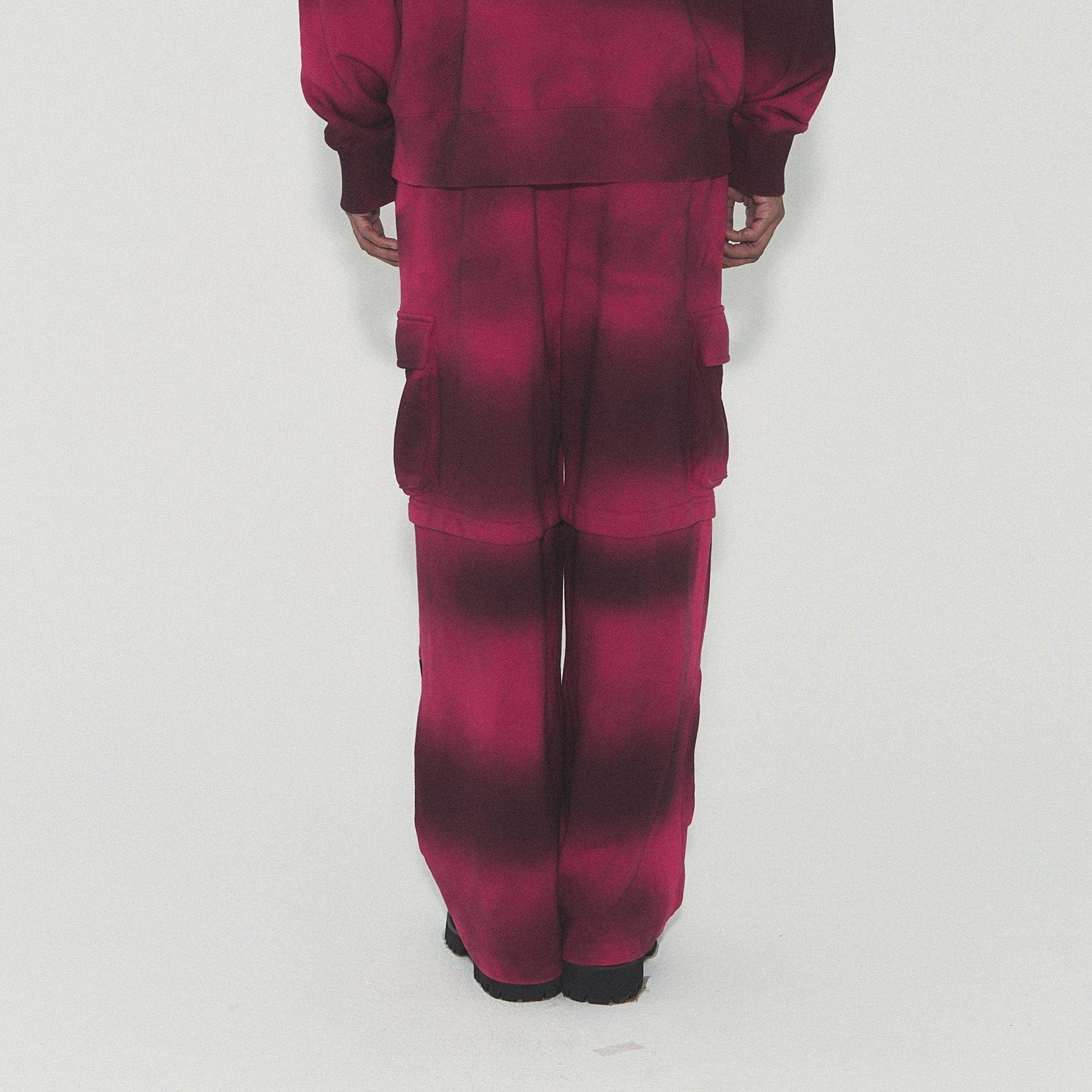 VANN VALRENCE Ombre Stripe Multi-Pocket Drawstring Sweatpants-Pants-S-Free Shipping Leatheretro