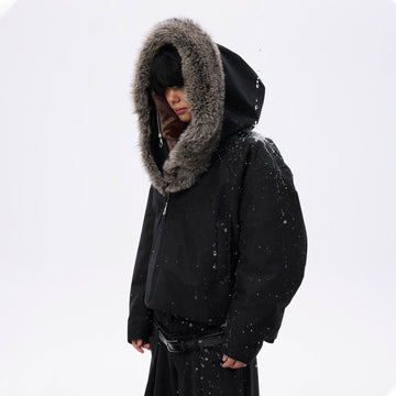 WHISTLEHUNTER Detachable Faux Fur Collar Waterproof Padded Jacket-Jacket-S-Free Shipping Leatheretro