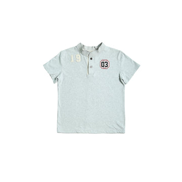 TRECLUB Retro Star Stripe Stand-Collar Polo T-Shirt-T Shirt-S (preorder)-Free Shipping Leatheretro