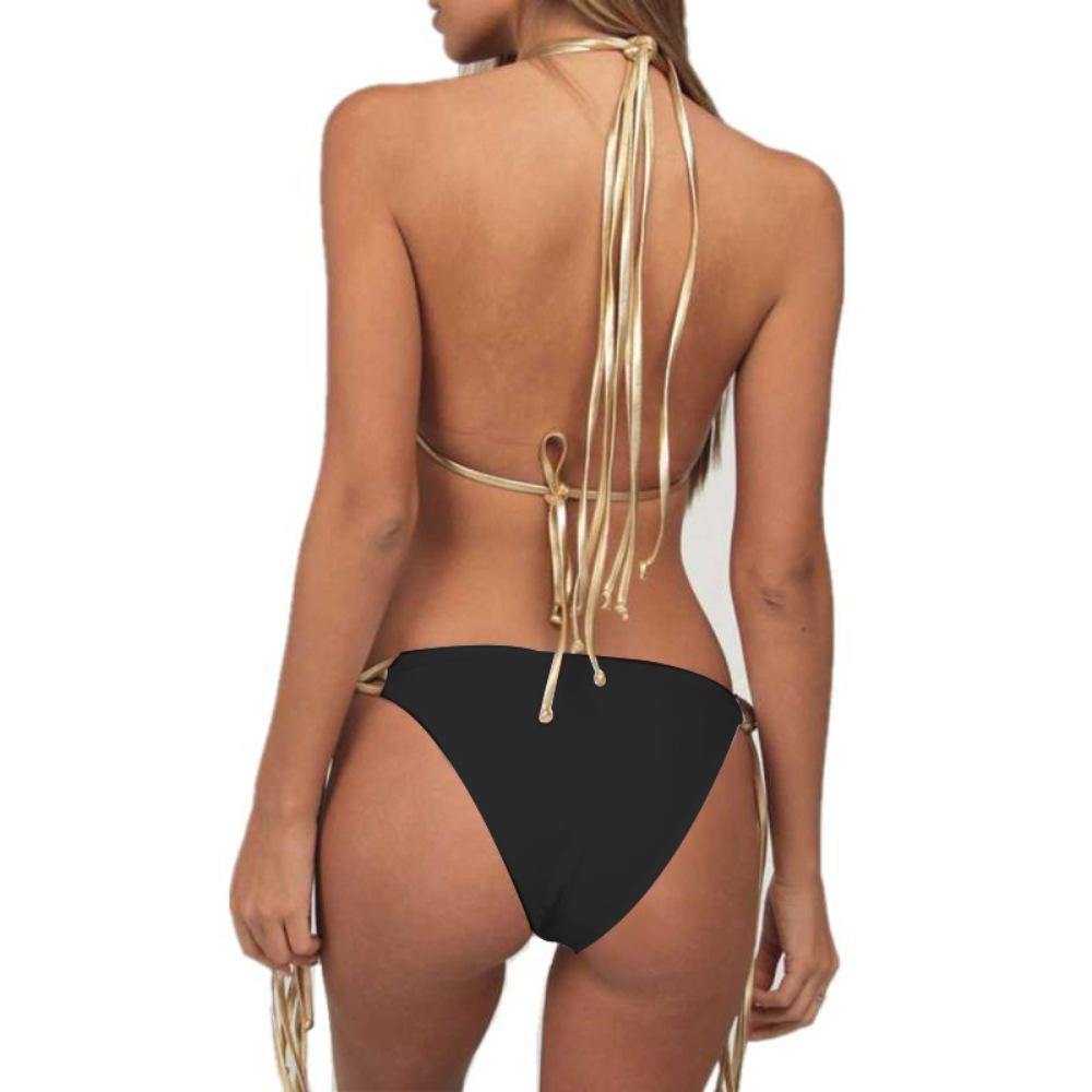 Sexy Backless Bikni Swimsuits-Women Swimwear-White-S-Free Shipping Leatheretro