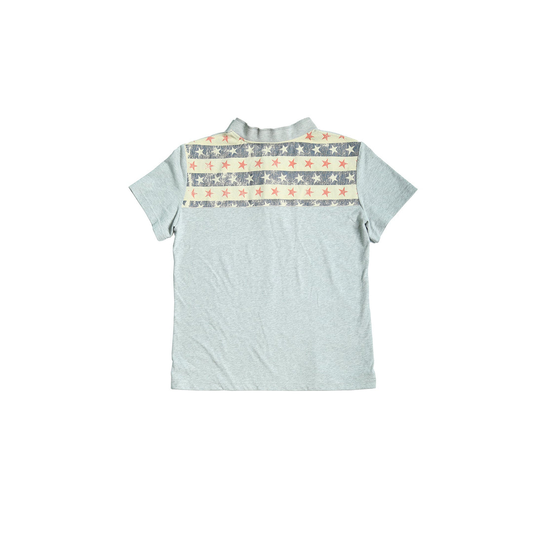 TRECLUB Retro Star Stripe Stand-Collar Polo T-Shirt-T Shirt-S (preorder)-Free Shipping Leatheretro