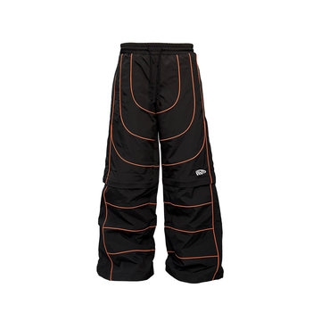 PCCVISION Contrast-Stitch Detachable Paneled Wide-Leg Pants-Pants-S-Free Shipping Leatheretro