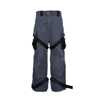PCCVISION Adjustable Strap Washed Utility Cargo Pants-Pants-S (Preorder)-Free Shipping Leatheretro