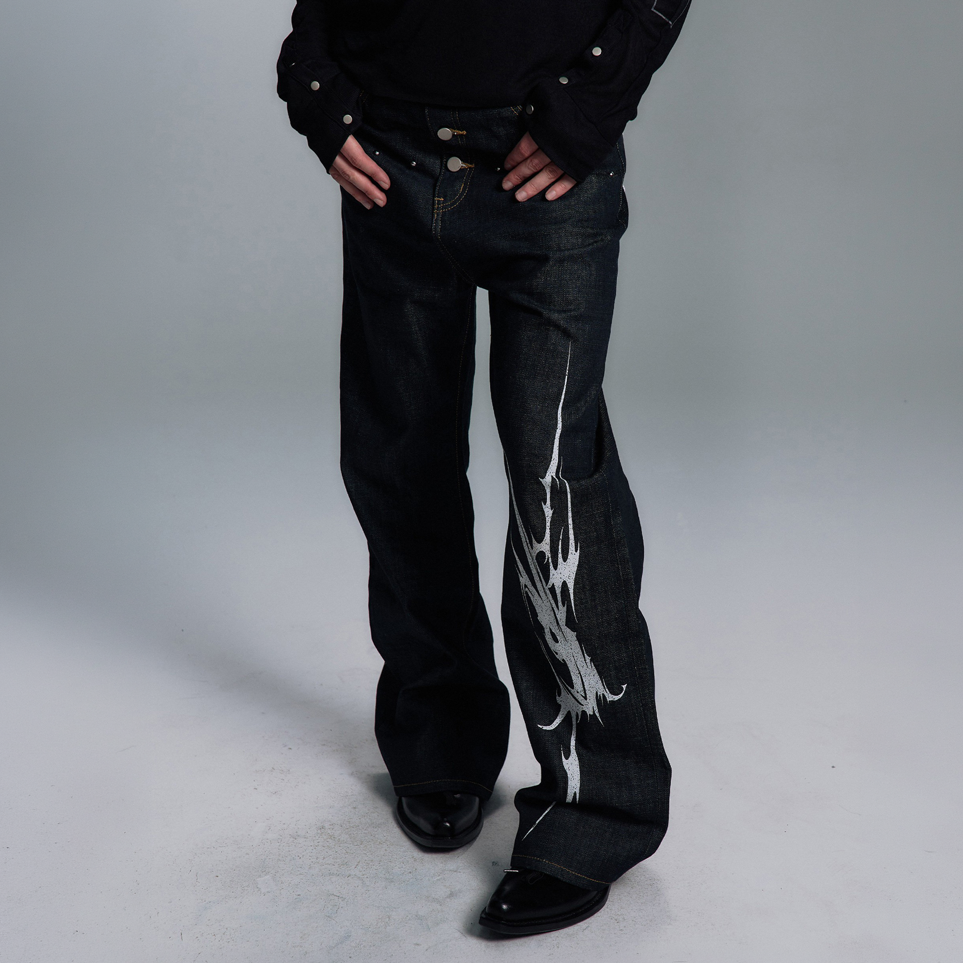 PAIKI Thorn Totem Selvedge Jeans-Jeans-S / 31"-Free Shipping Leatheretro