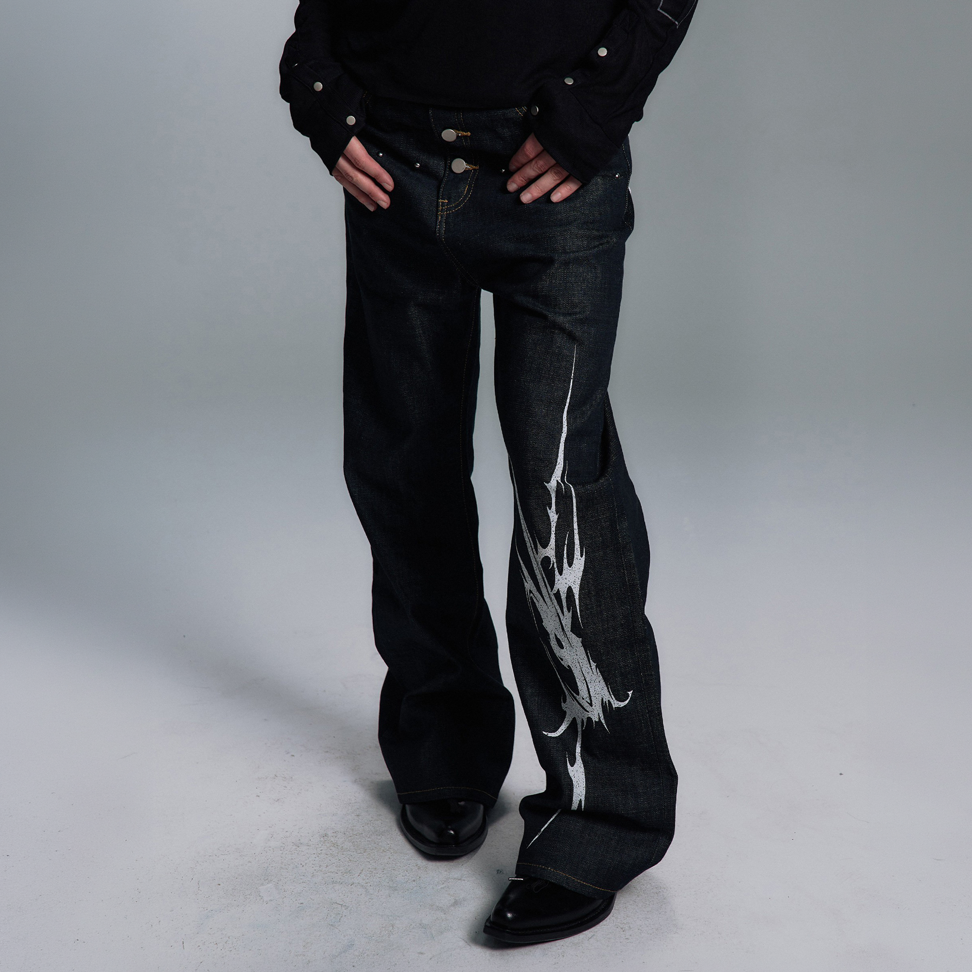 PAIKI Thorn Totem Selvedge Jeans-Jeans-S / 31"-Free Shipping Leatheretro