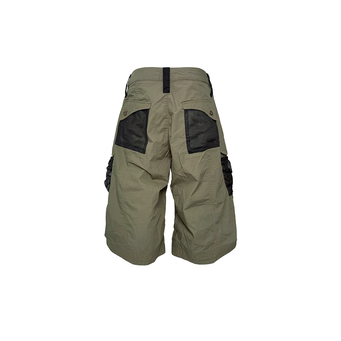 PCCVISION Contrast Panel Pleated Utility Shorts-Shorts-S (Preorder)-Free Shipping Leatheretro