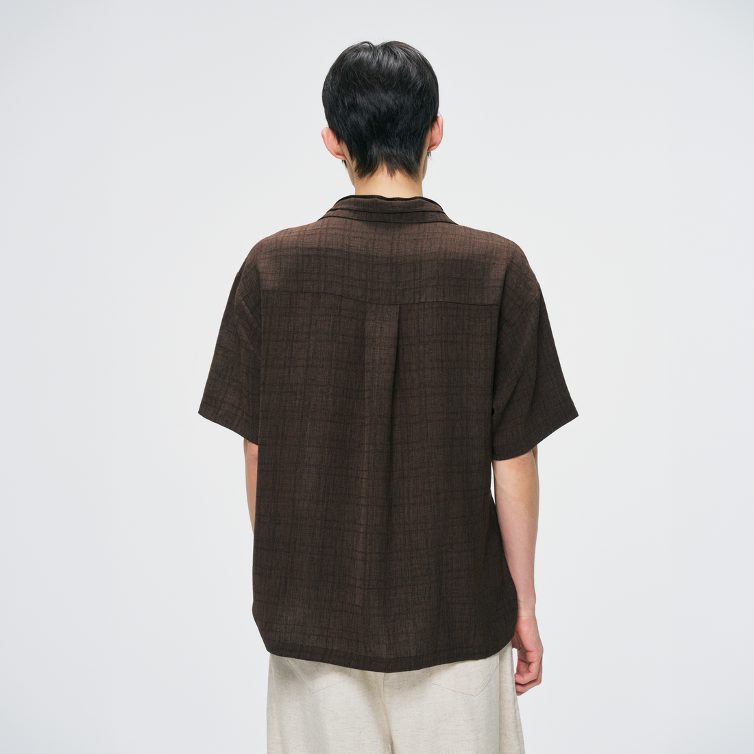 GONGHE REPUB Side-Tie Draped Half Shirt-Half shirt-S-Free Shipping Leatheretro