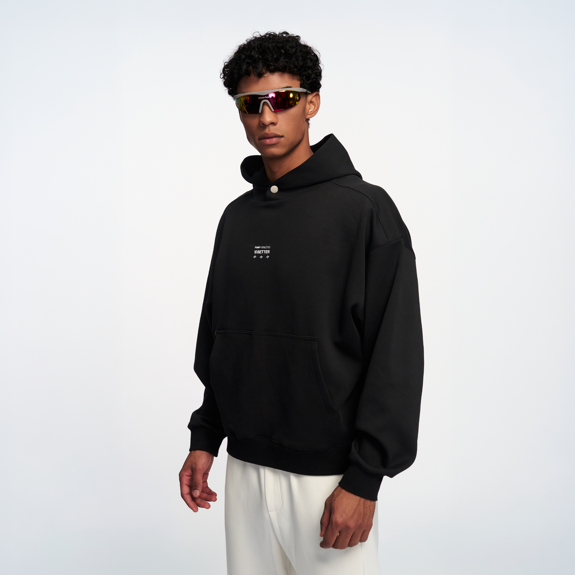 PUMPPLUS Essential Graphic Hoodie-Hoodie-M-Black-Free Shipping Leatheretro
