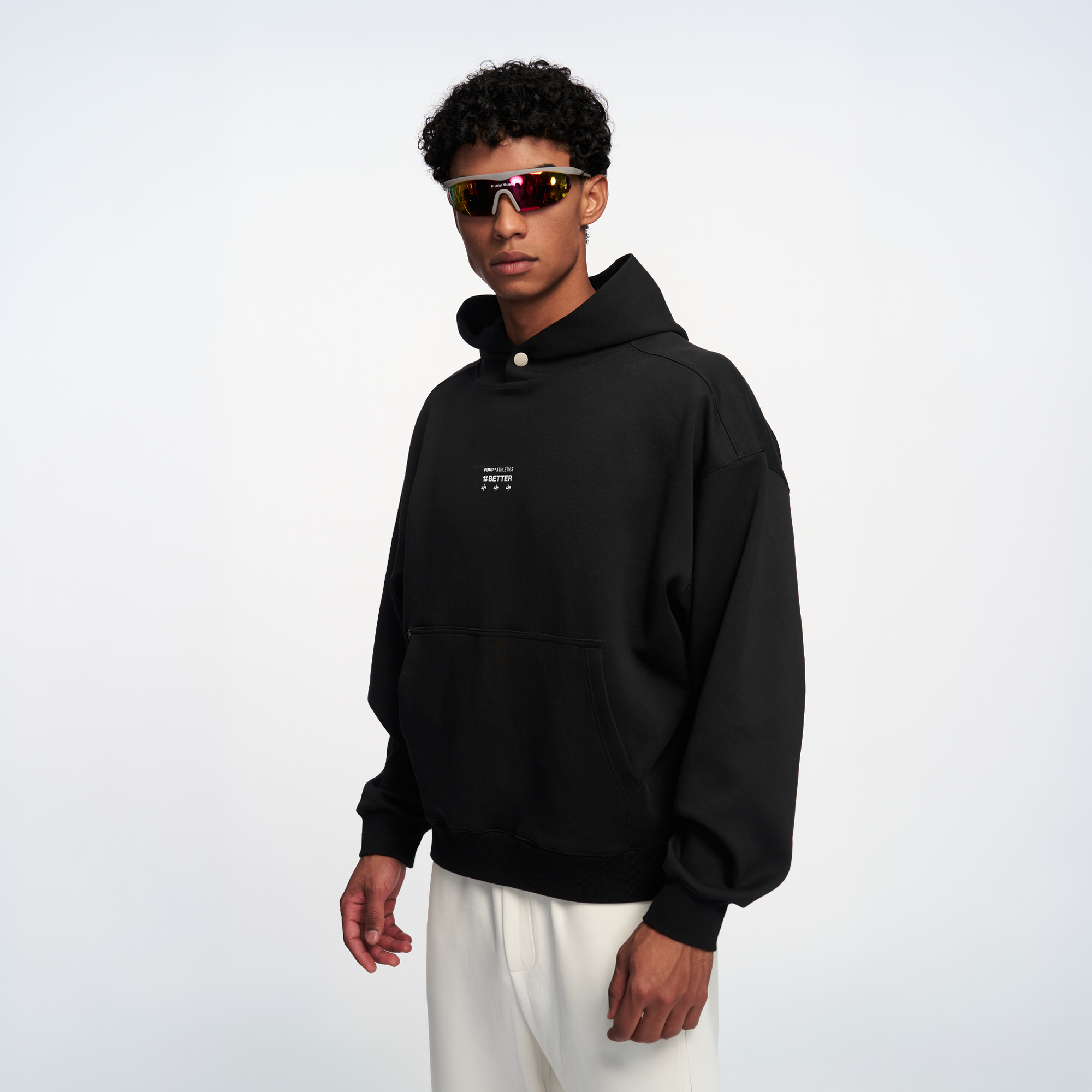 PUMPPLUS Essential Graphic Hoodie-Hoodie-M-Black-Free Shipping Leatheretro