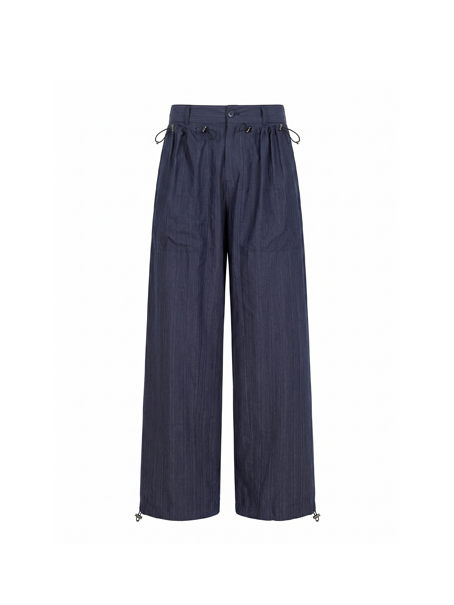 GRAINMUSTARD Drawstring Pleated Straight-Leg Trousers-Pants-XS-Free Shipping Leatheretro