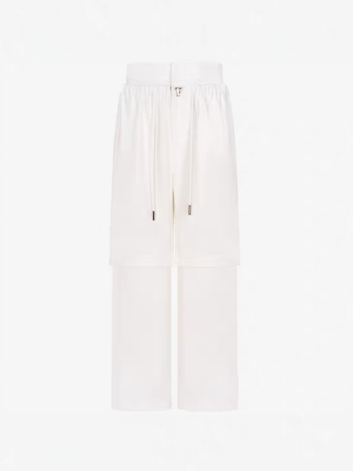 TIWILLTANG Detachable Drawstring Straight-Leg Pants-Pants-S-White-Free Shipping Leatheretro