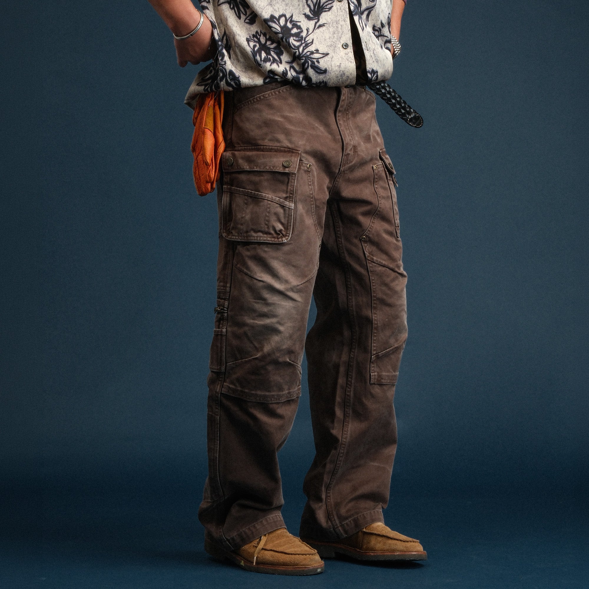 NEIGBORL Washed Multi-Pocket Straight-Leg Cargo Pants-Pants-S (Preorder)-Black-Free Shipping Leatheretro