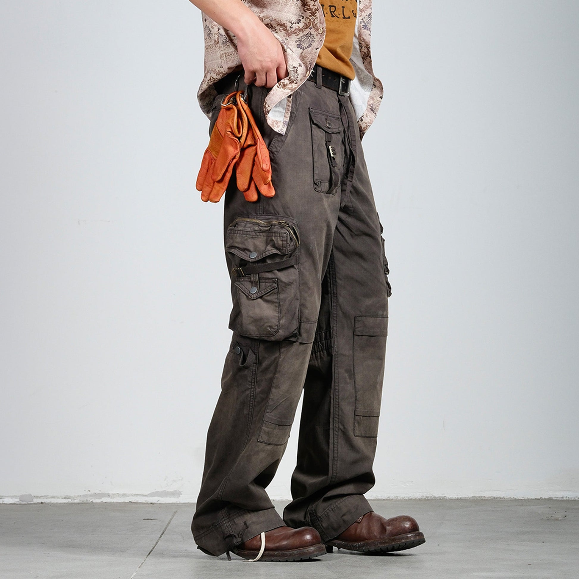 NEIGBORL Multi-Pocket Paratrooper Cargo Pants-Pants-S-Free Shipping Leatheretro