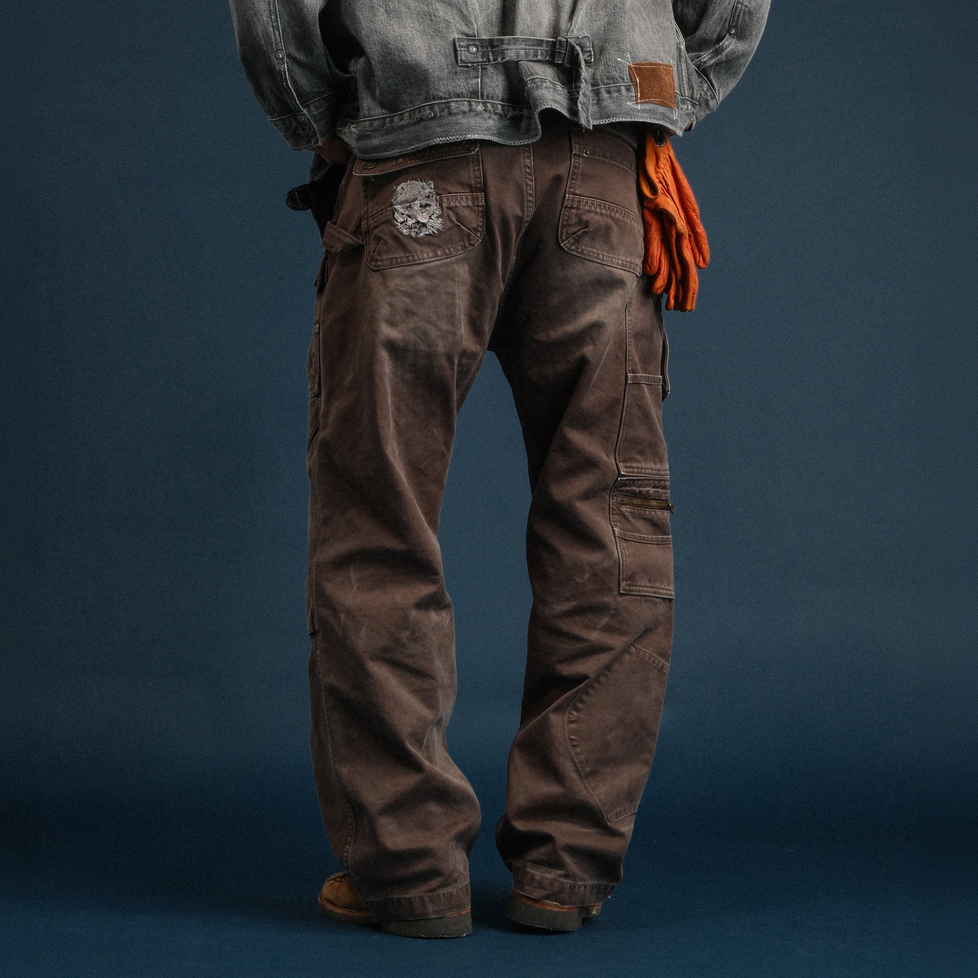 NEIGBORL Washed Multi-Pocket Straight-Leg Cargo Pants-Pants-S (Preorder)-Black-Free Shipping Leatheretro