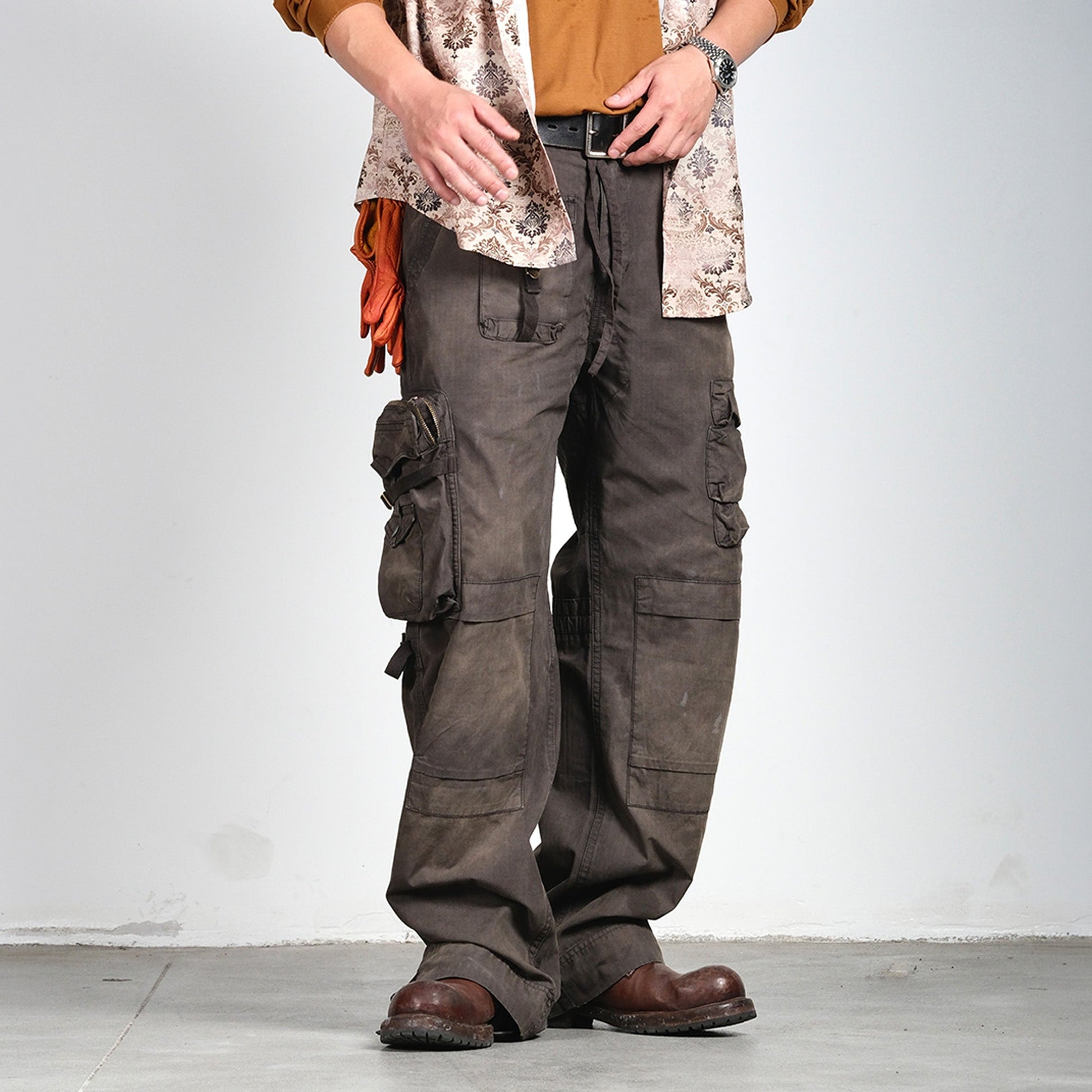 NEIGBORL Multi-Pocket Paratrooper Cargo Pants-Pants-S-Free Shipping Leatheretro