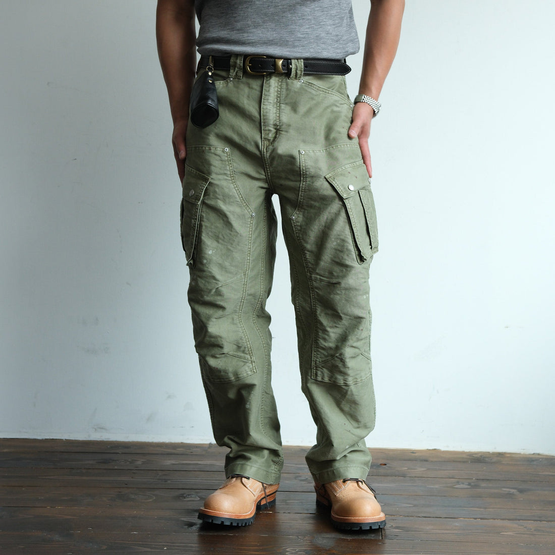 NEIGBORL Retro Washed Multi-Pocket Cargo Pants-Pants-S-Free Shipping Leatheretro