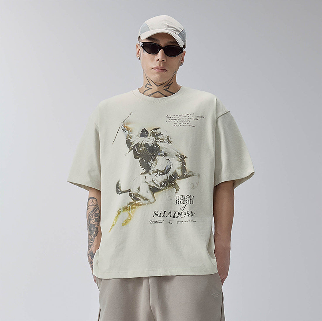 F2CE Retro Knight Graphic T-Shirt-T Shirt-S-Free Shipping Leatheretro