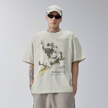 F2CE Retro Knight Graphic T-Shirt-T Shirt-S-Free Shipping Leatheretro