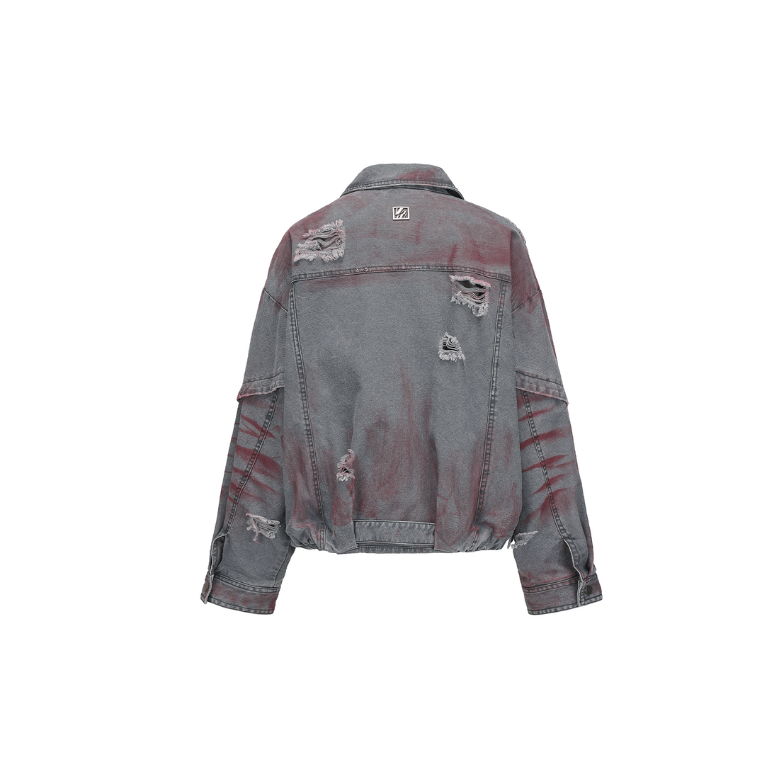 VANN VALRENCE Washed Distressed Multi-Pocket Utility Denim Jacket-Jacket-S-Free Shipping Leatheretro