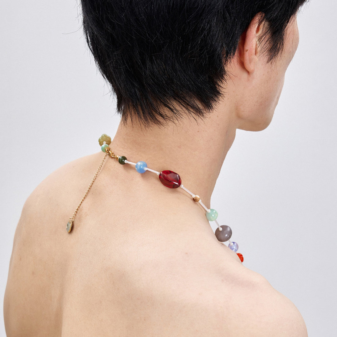 TUIMU Beaded Gemstone Necklace-Accessories-One Size-Free Shipping Leatheretro