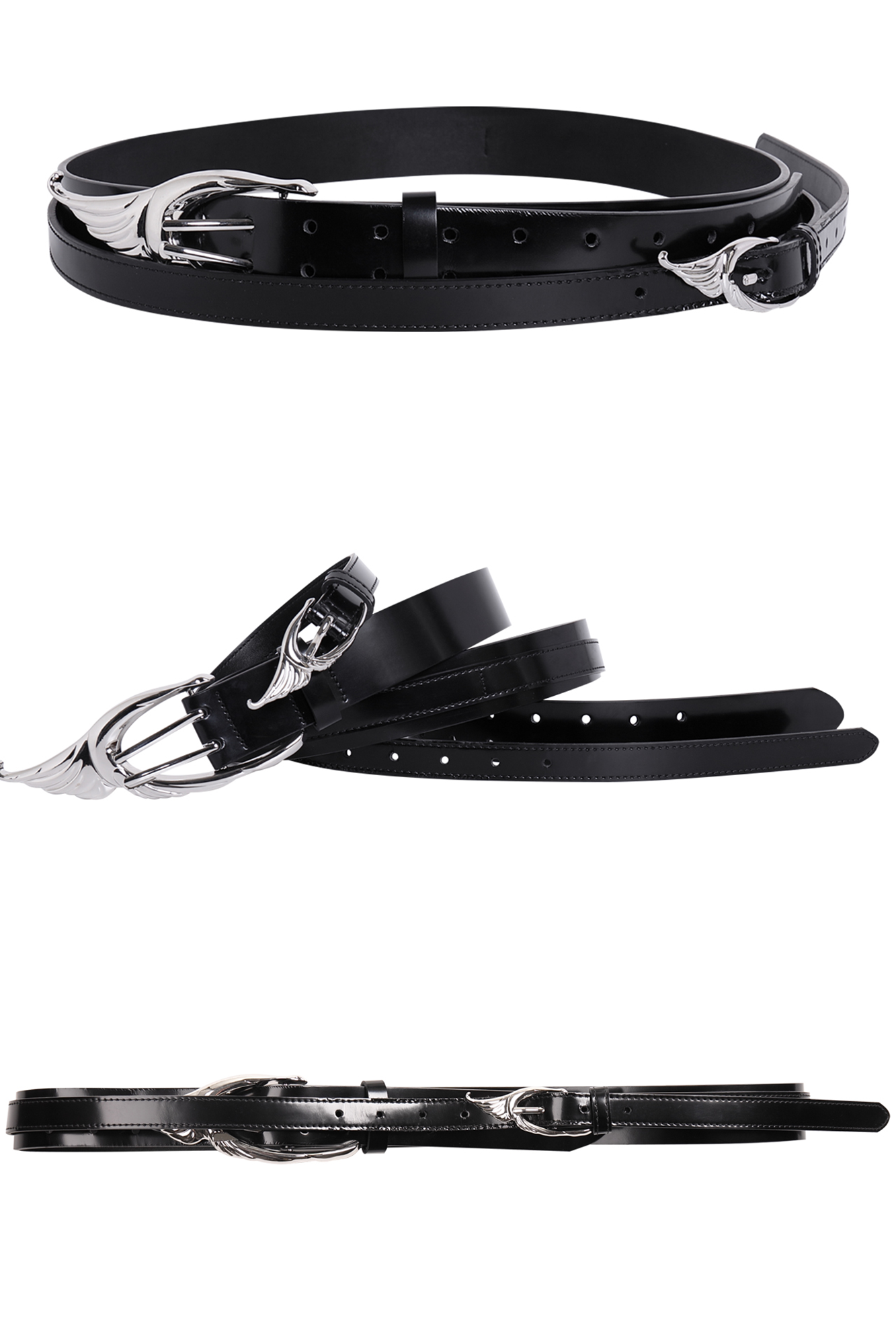 WHISTLEHUNTER Double-Layer Gloss Leather Belt-Accessories-One Size (Preorder)-Free Shipping Leatheretro