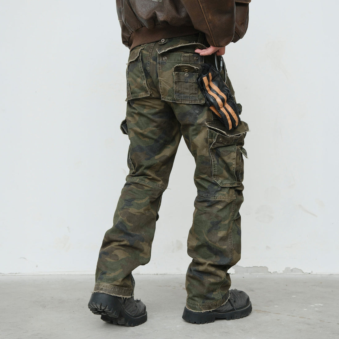 NEIGBORL Retro Multi-Pocket Camo Cargo Pants-Pants-S-Free Shipping Leatheretro