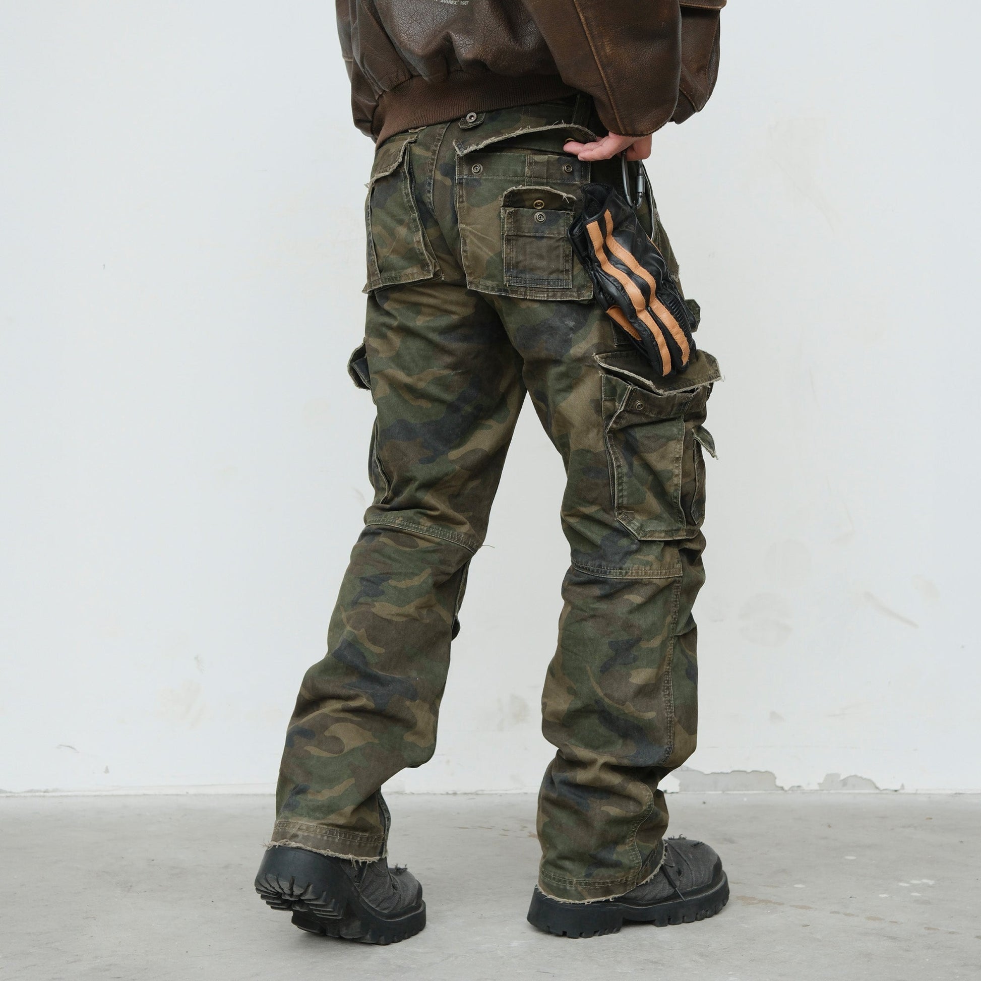 NEIGBORL Retro Multi-Pocket Camo Cargo Pants-Pants-S-Free Shipping Leatheretro