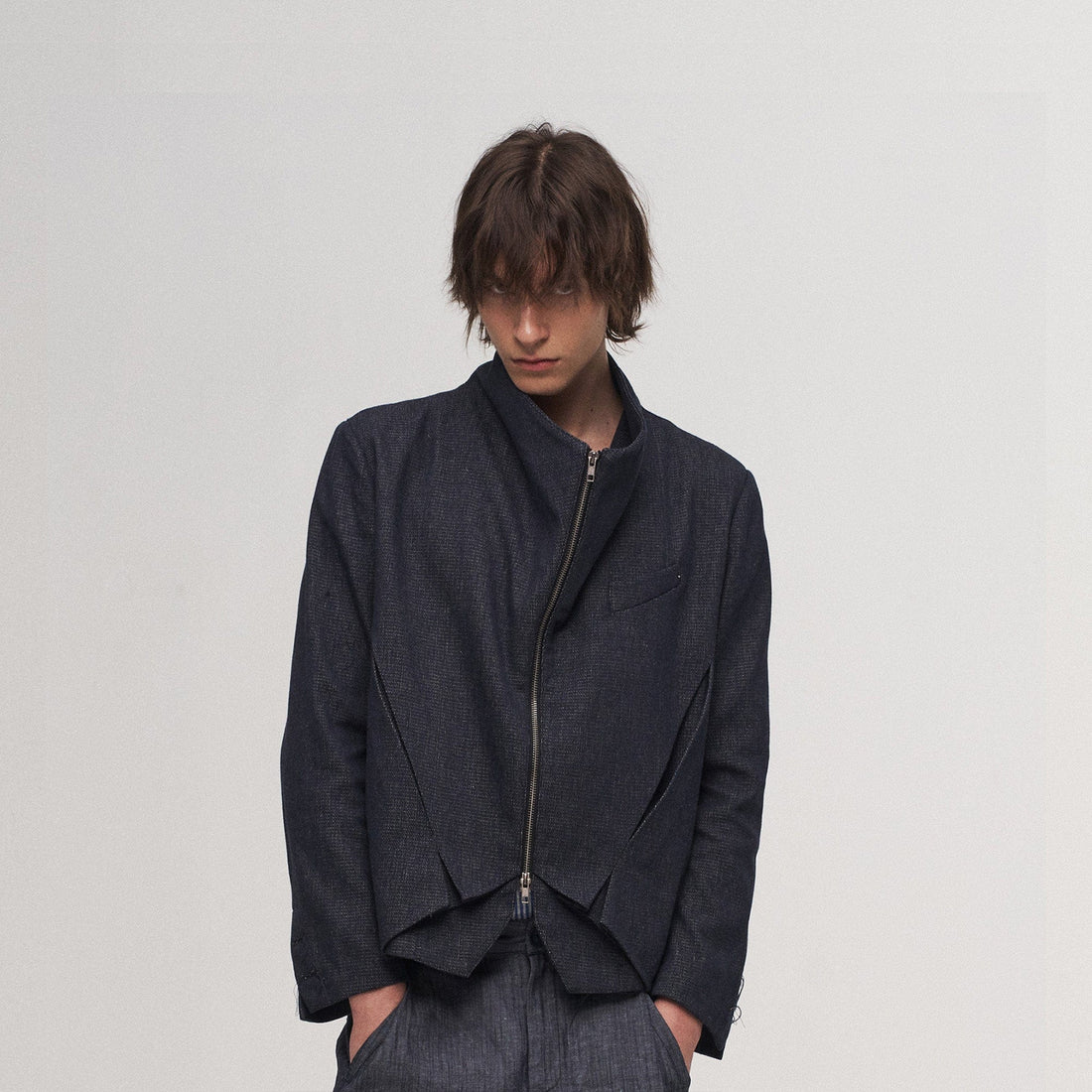 ILNya Nieternite Nifutur Double-Layer Weave Linen Jacket Blue-Jacket-S (0)-Free Shipping Leatheretro