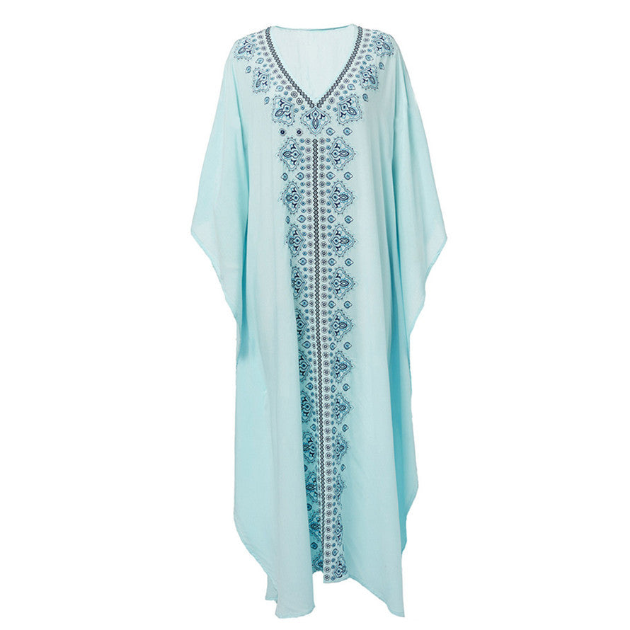 Boho Embroidery Long Romper Cover Up Dresses-The same as picture-One Size-Free Shipping Leatheretro