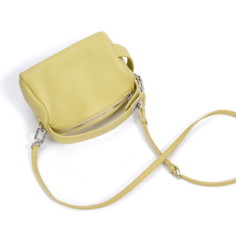 Large Capacity Soft Leather Tote Bag for Women-Handbags-Mustard Yellow (Pre-sale)-Free Shipping Leatheretro