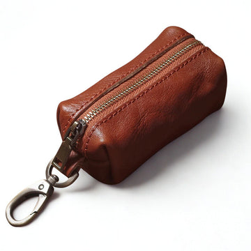Vintage Cowhide Leather Car Key Case - Hanging Housekeeper Home Organizer-Key Case-Coffee-Free Shipping Leatheretro