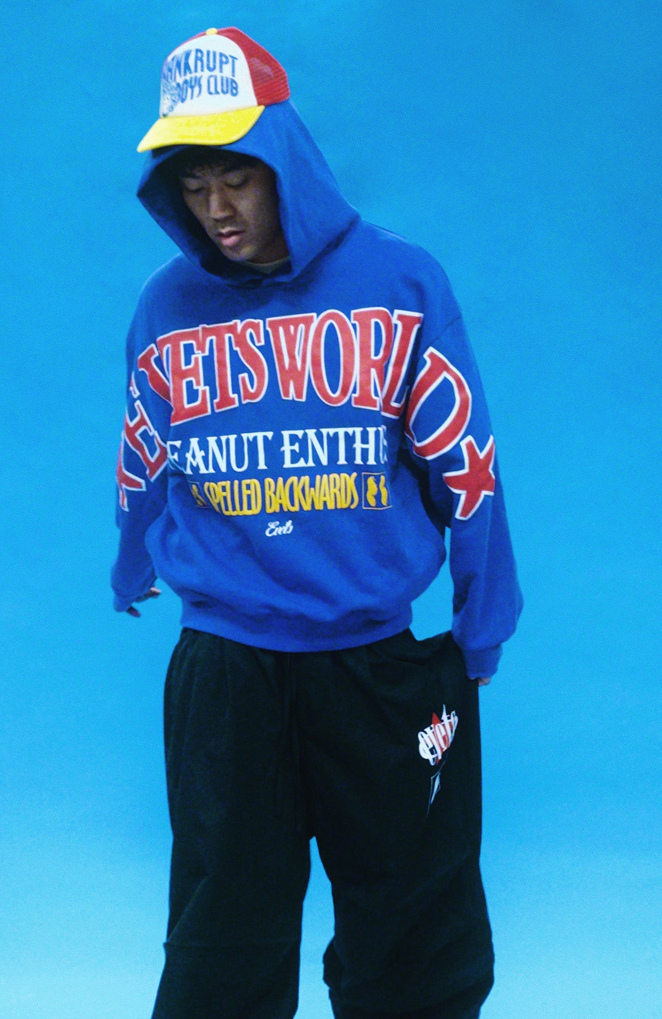 EVETS Foam Print Graphic Hoodie-Jacket-S-Red-Free Shipping Leatheretro