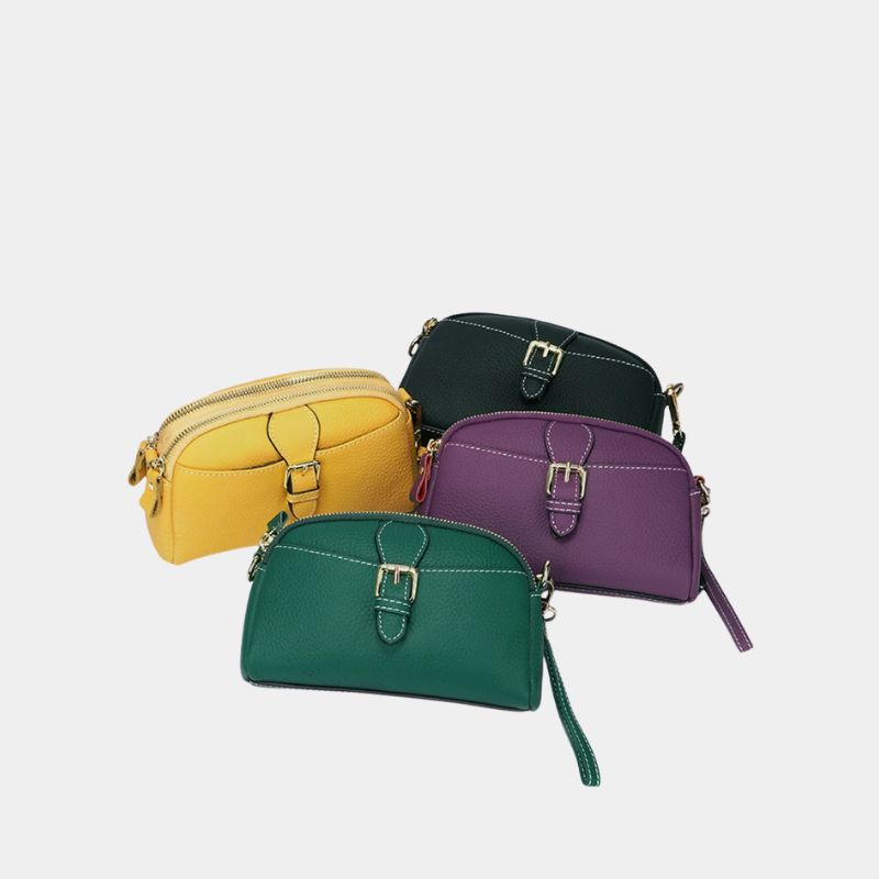 Women’s Leather Wristlet Crossbody Phone Bag-Handbags-Dark Green-Free Shipping Leatheretro
