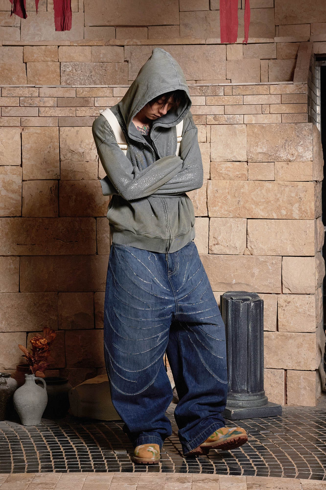 DND4DES Diamond Array Baggy Jeans-Jeans-S-Free Shipping Leatheretro