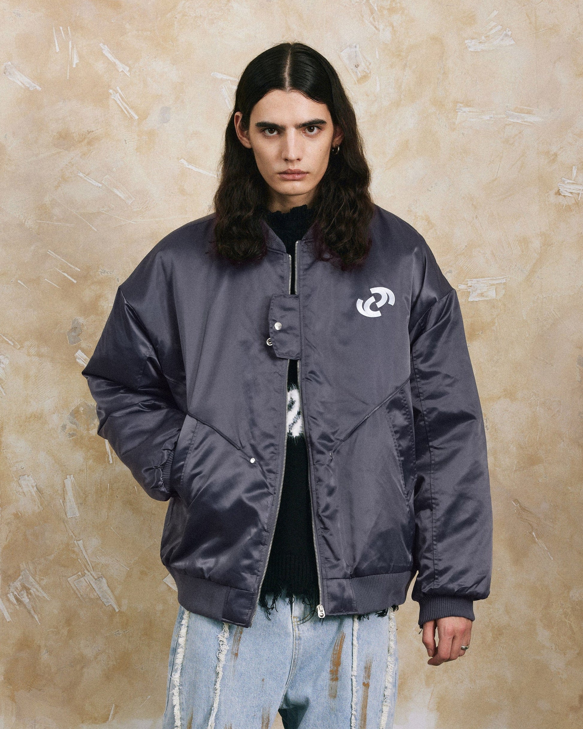 OVDY Modern Big-pocket Cotton-Padded Baseball Jacket-Jacket-S-Gray-Free Shipping Leatheretro