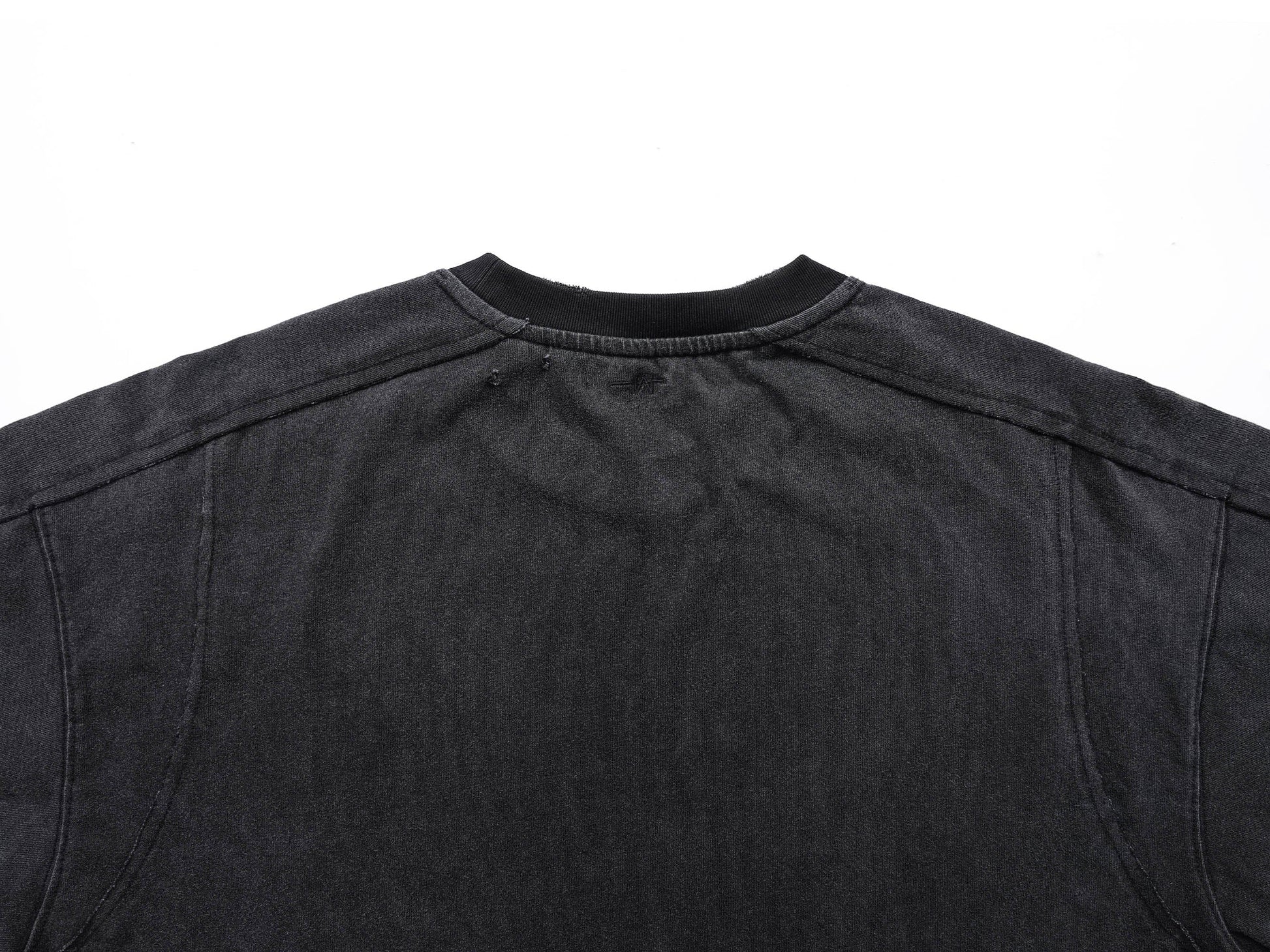 UNDERWATER Hellbound Wing Distressed Spliced Long-Sleeve Tee-L/S Tee-S-Free Shipping Leatheretro