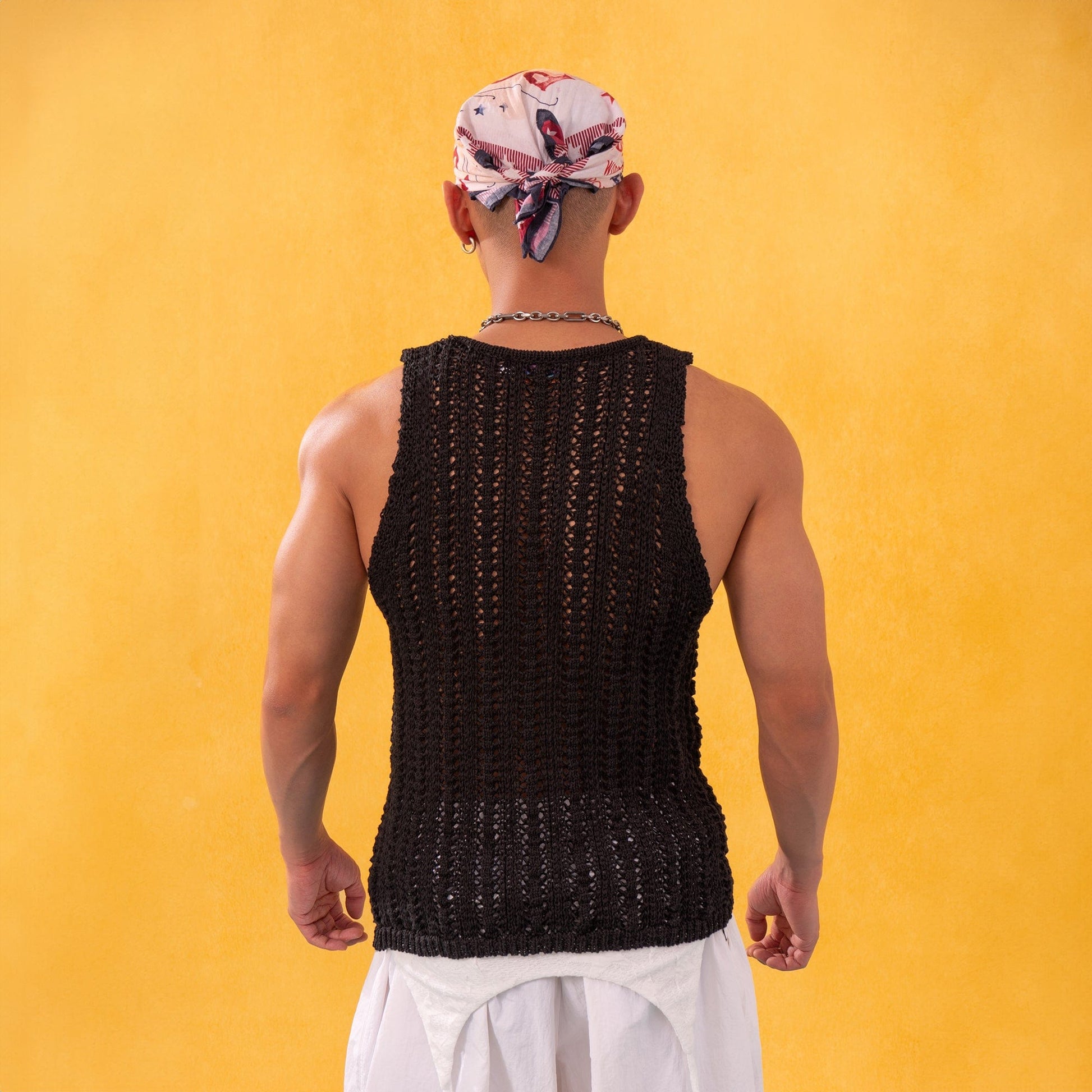 CLP Knitted Tank Top-Tank Top-M-Black-Free Shipping Leatheretro