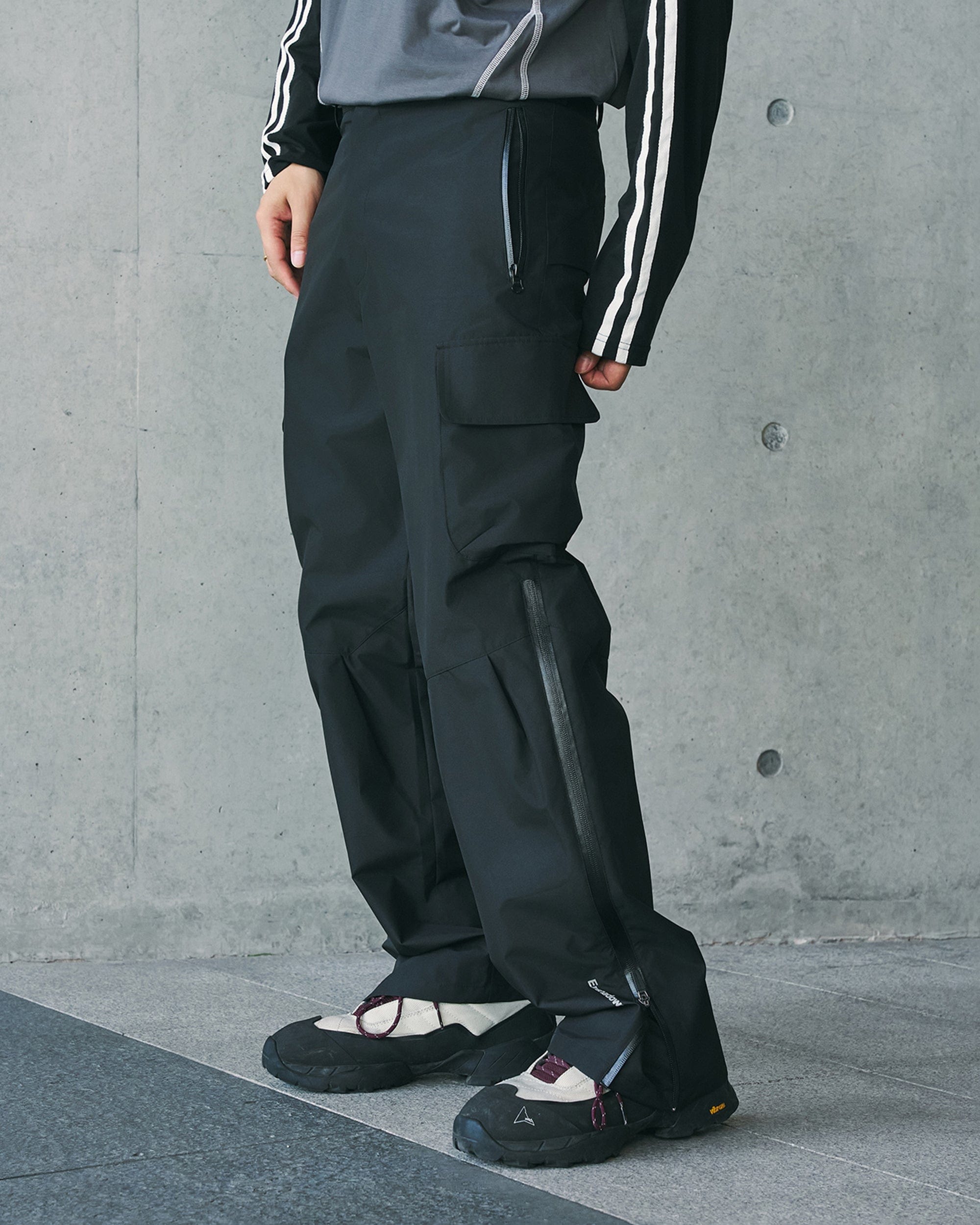 ENSHADOWER Waterproof Pleated Spliced Multi-pocket Pants-Pants-S-Black-Free Shipping Leatheretro
