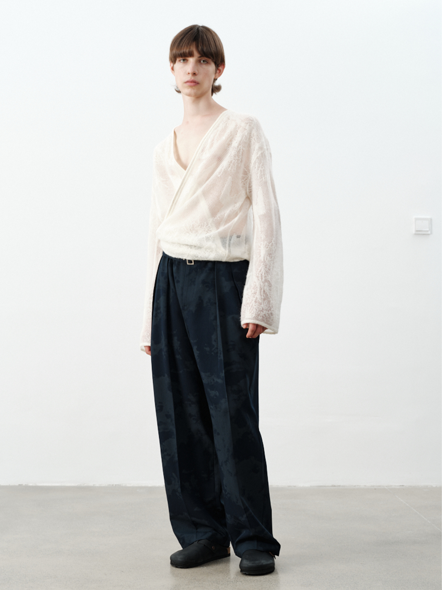 GRAINMUSTARD Alpaca Openwork Jacquard Wrap Long-Sleeve Tee-L/S Tee-One Size-Free Shipping Leatheretro