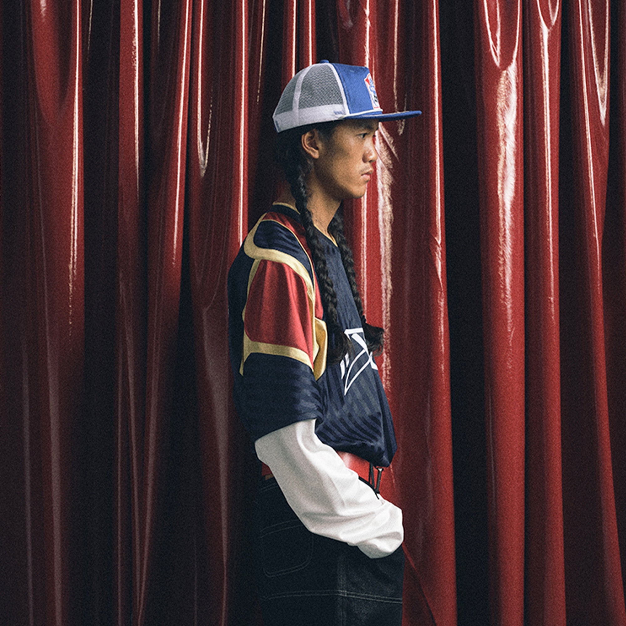 TRECLUB Layered Contrast Panel Hockey Jersey Tee-L/S Tee-S-Free Shipping Leatheretro