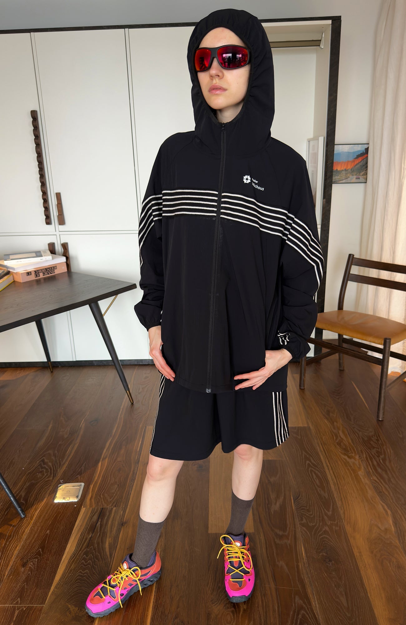 MIICHOUS Contrast-Stripe Quick-Dry Set-Jacket-S (Preorder)-Top-Free Shipping Leatheretro