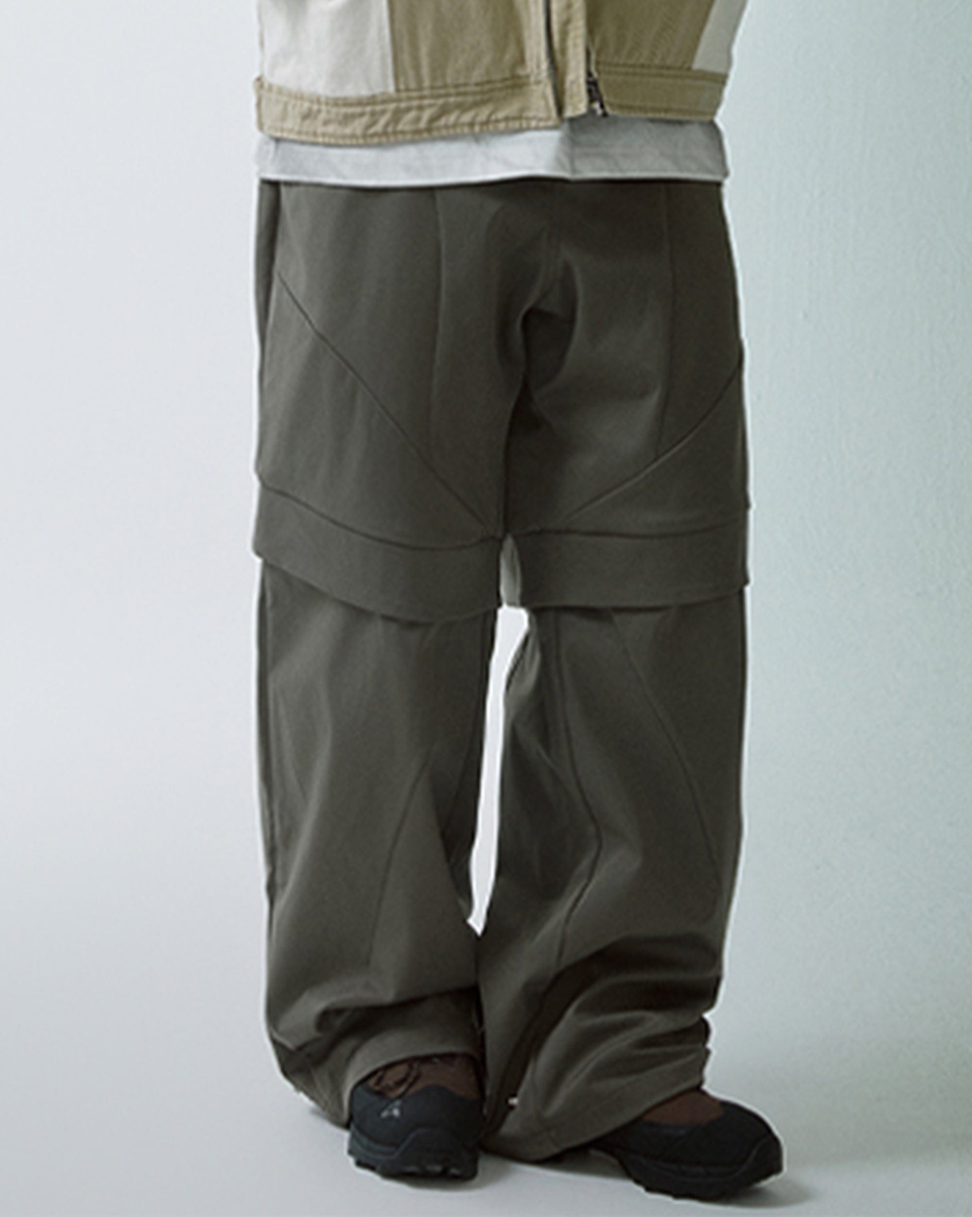 F2CE Modern Deconstructed Double-Knee Rivet Pants-Pants-S-Free Shipping Leatheretro