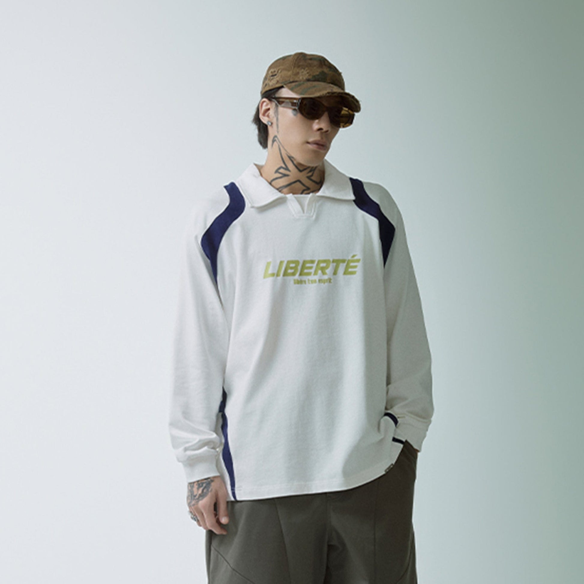 F2CE Retro Deconstructed Raglan Long-Sleeve Tee-L/S Tee-S-Black-Free Shipping Leatheretro