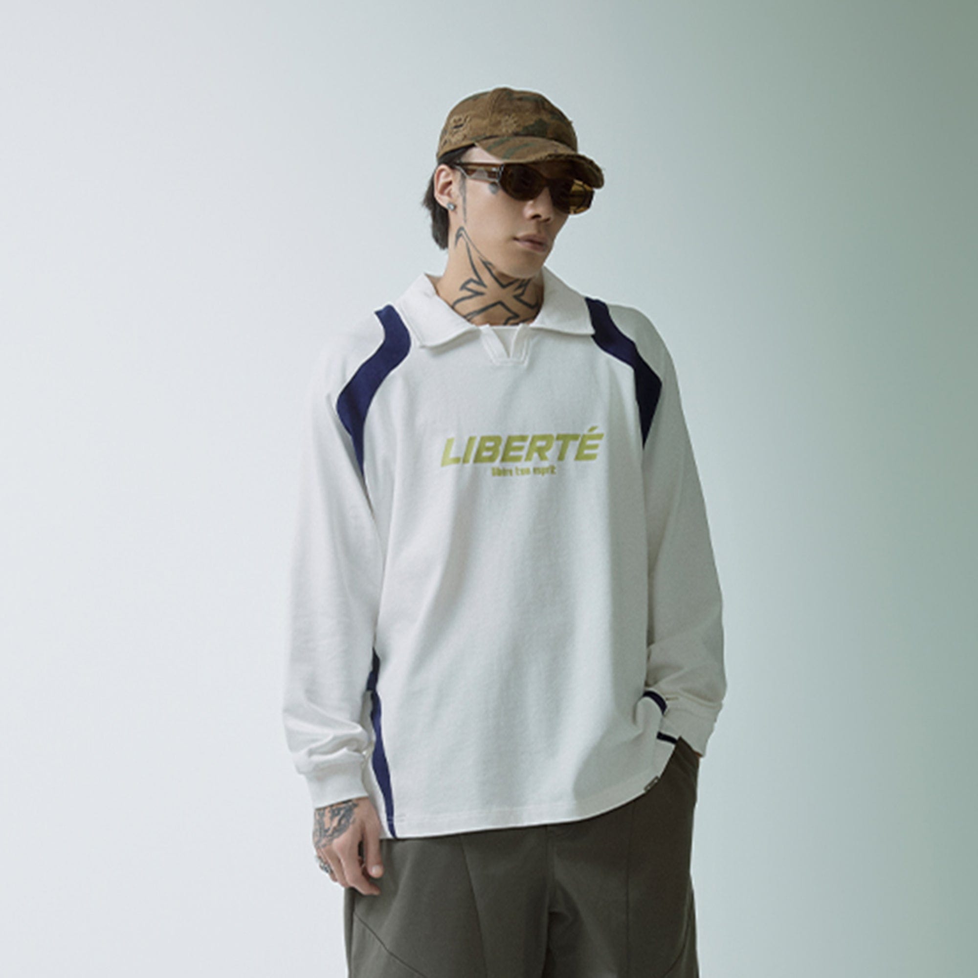 F2CE Retro Deconstructed Raglan Long-Sleeve Tee-L/S Tee-S-Black-Free Shipping Leatheretro