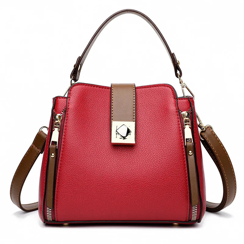Fashion Crossbody Bag High-End Shoulder Purse-Handbags-Red-Free Shipping Leatheretro