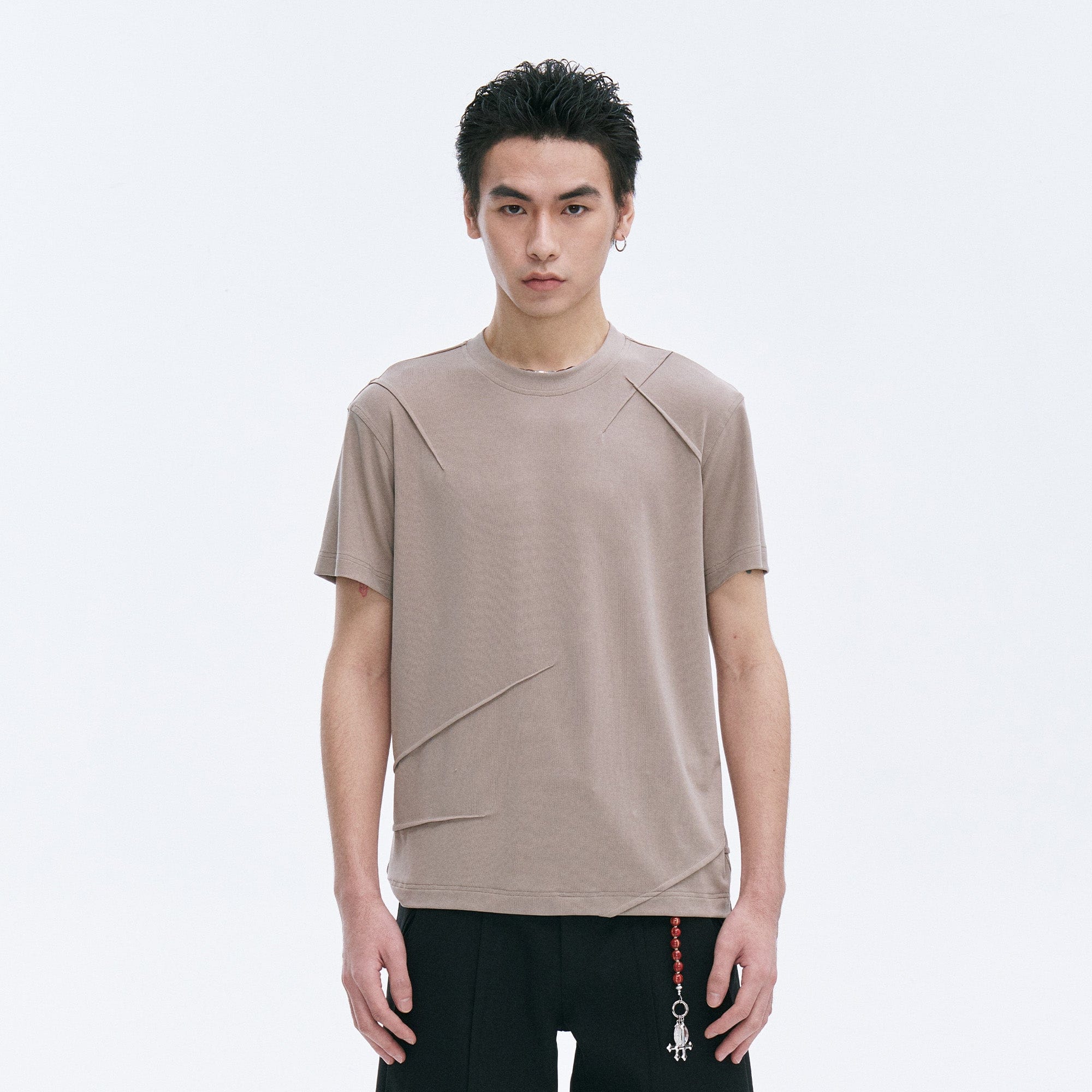 CATSSTAC Essential Scar-Stitch T-Shirts-T Shirt-M-Coffee-Free Shipping Leatheretro