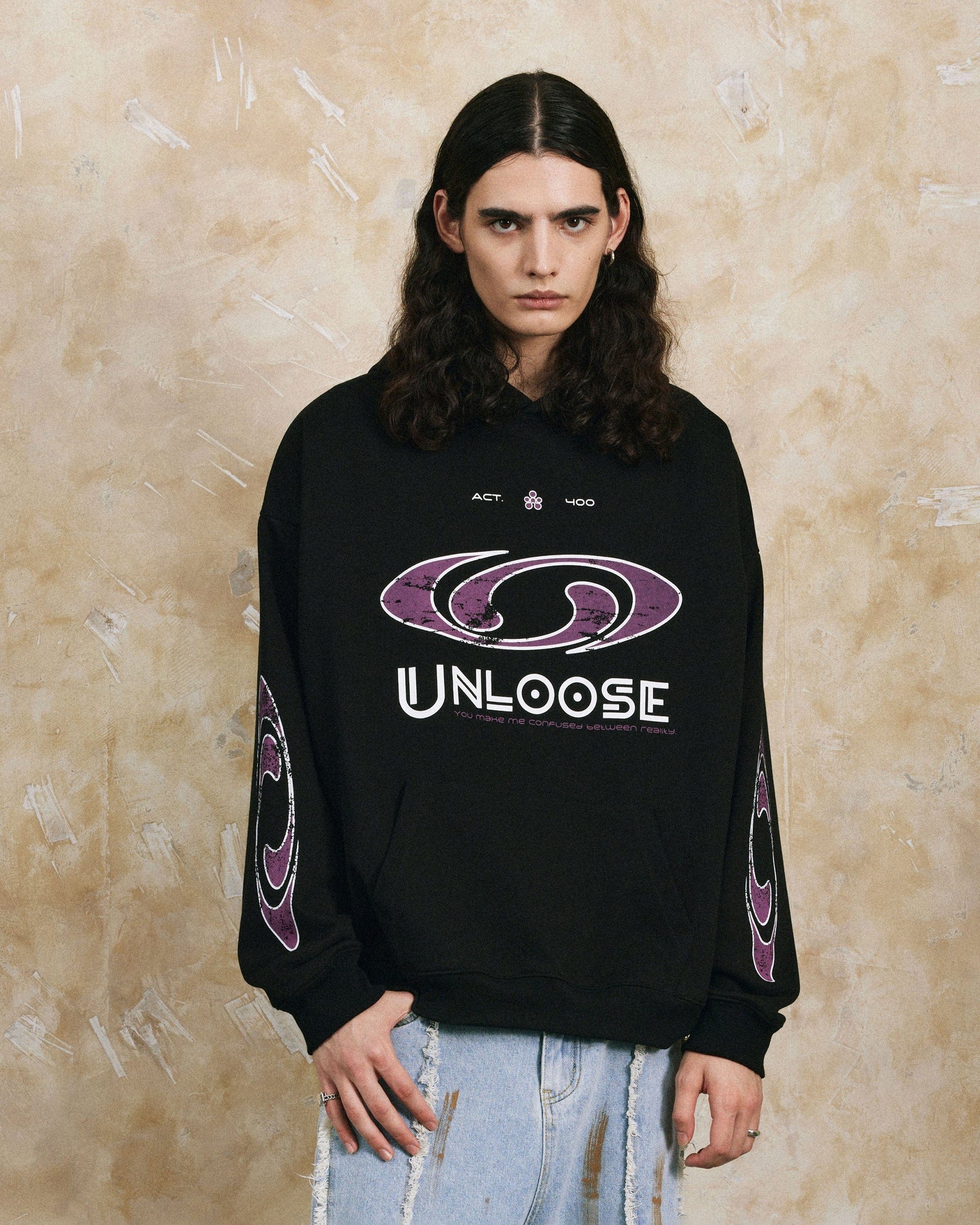 OVDY Unloose Graphics Hoodie-Hoodie-S-Black-Free Shipping Leatheretro