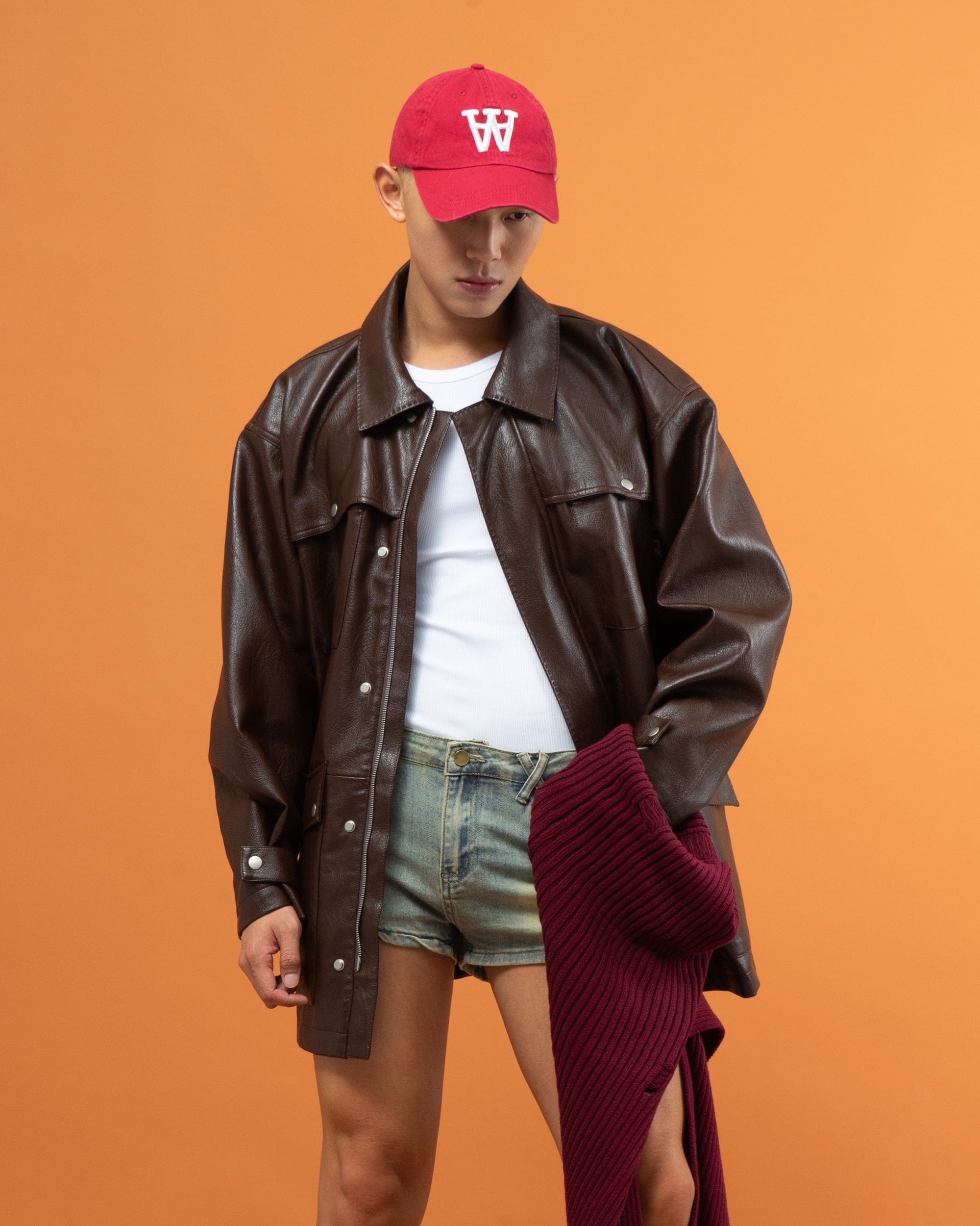 CLP Big Pocket Oversized Faux Leather Jacket-Jacket-S-Free Shipping Leatheretro