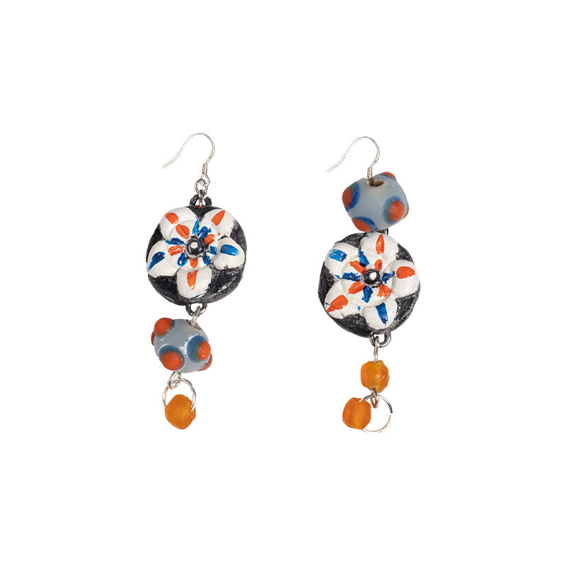 NERHI Tribal Clay Charm-Drop Earrings-Earring-6-Free Shipping Leatheretro