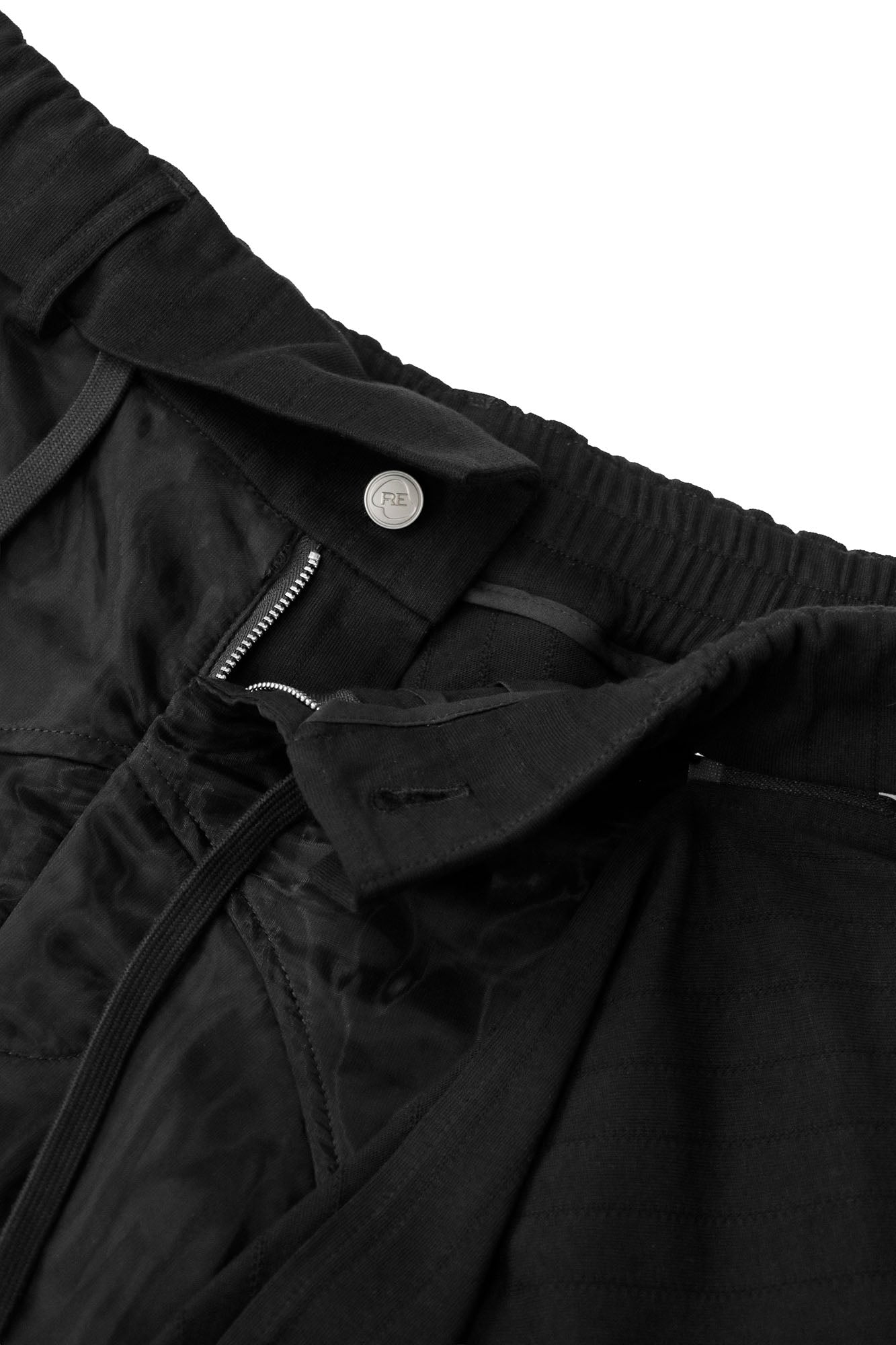 RELABEL Detachable Drape Ruched Oversized Shorts Black-Shorts-XS-Free Shipping Leatheretro